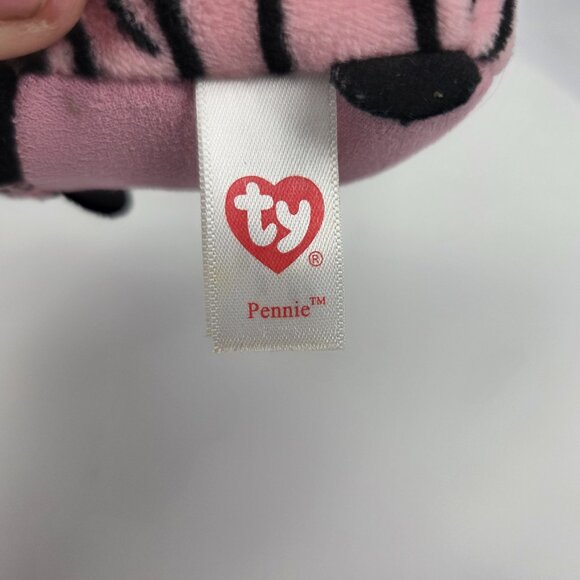 TY Beanie Boos - Teeny Tys Stackable Plush - PENNIE the Zebra (4 inch) - NWT - Picture 8 of 9